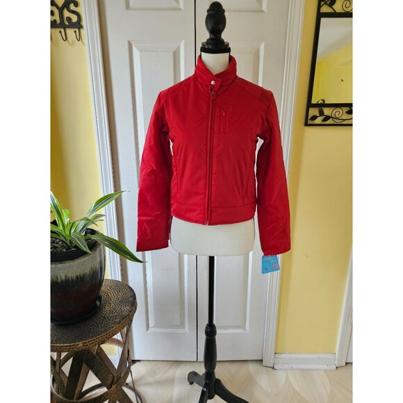 Vintage Paul Frank Womens Jacket, Moto Jacket, Winter Jacket, RARE, Red, Size La - Picture 2 of 11